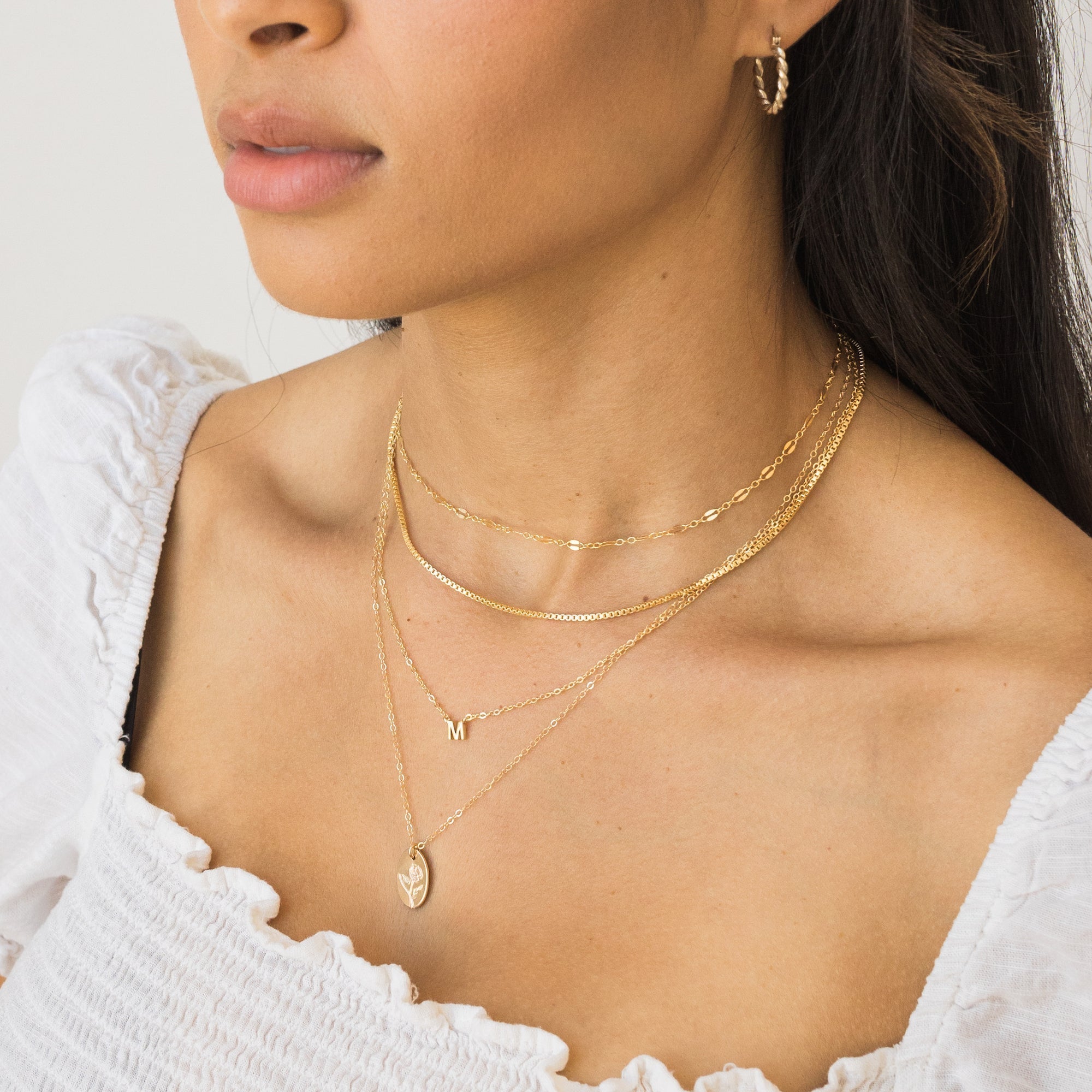 Small Initial Necklace