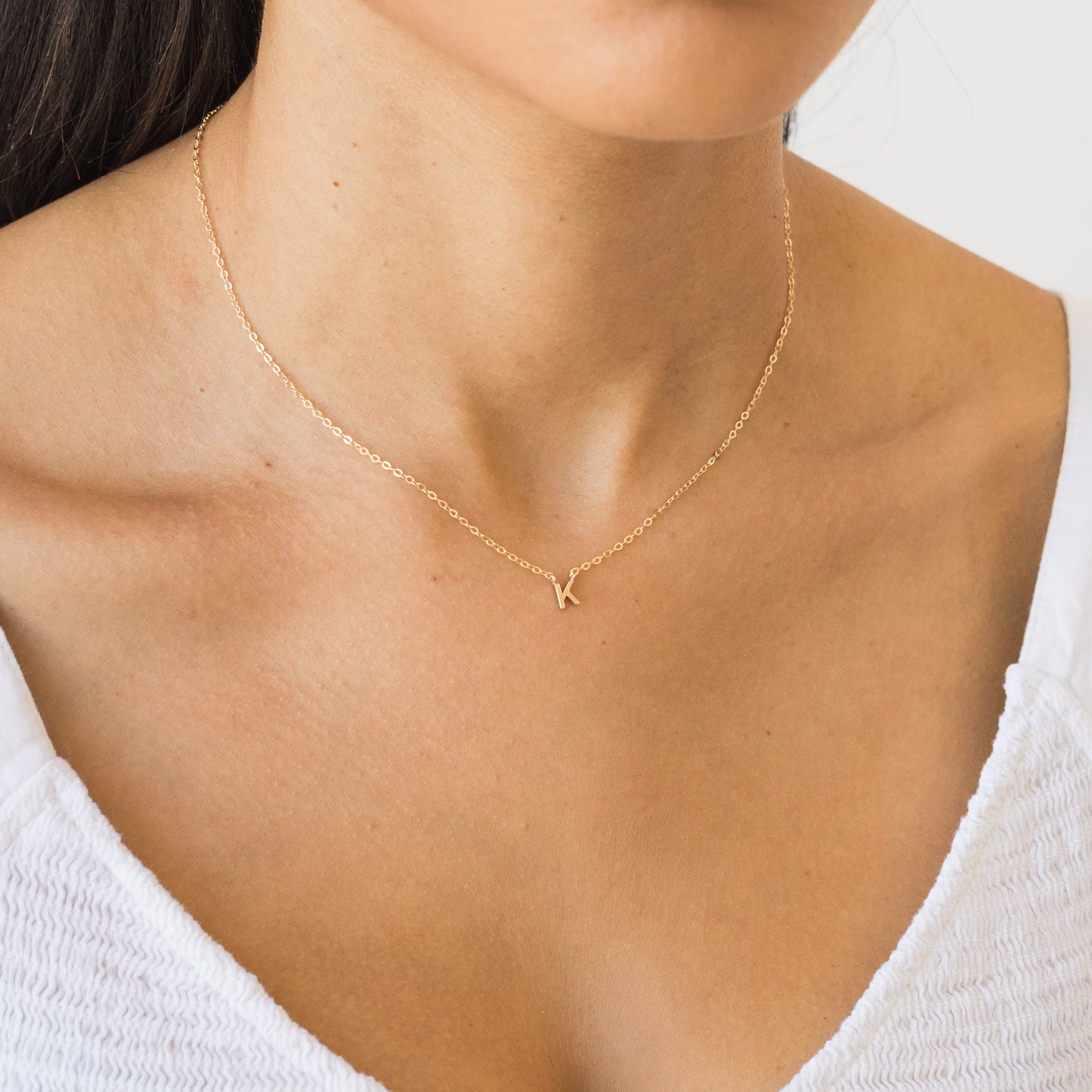 Small Initial Necklace