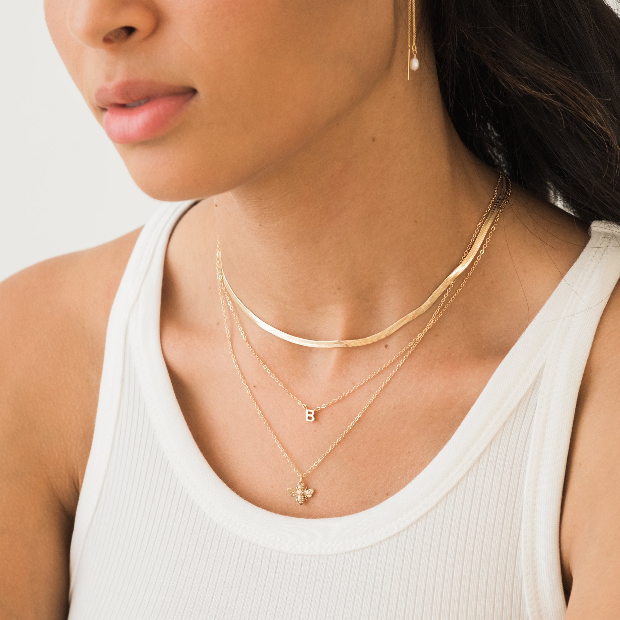 Small Initial Necklace