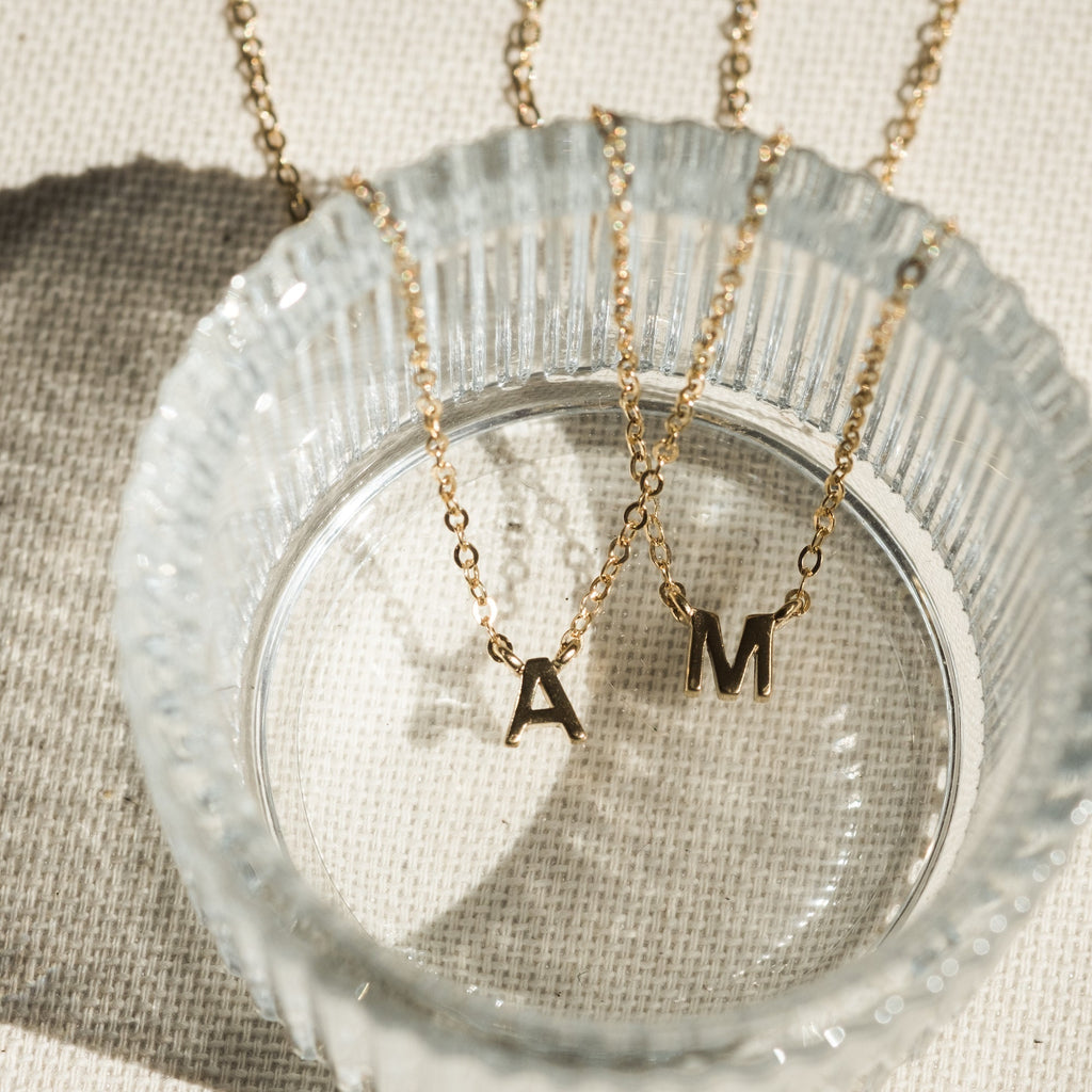 Small Initial Necklace