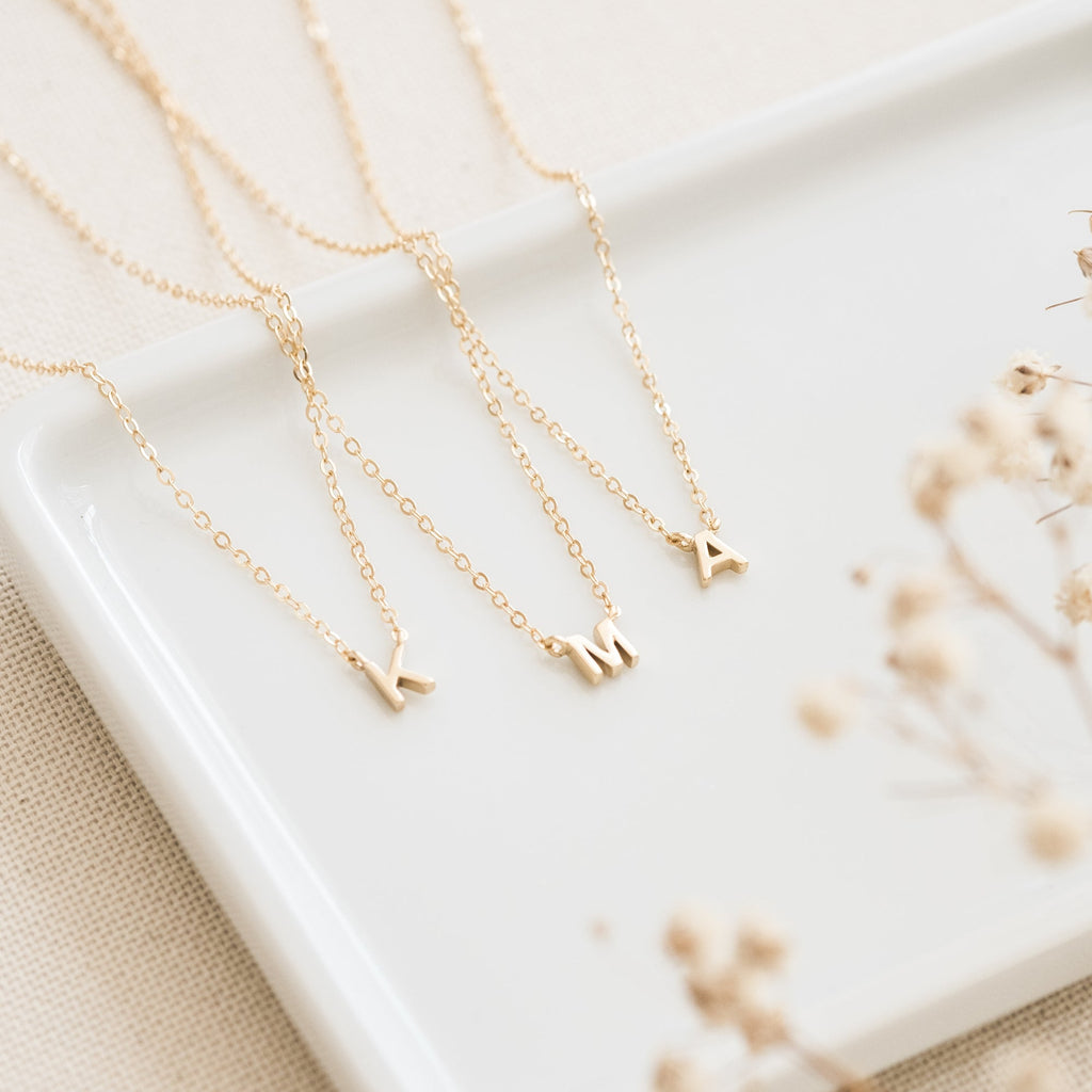 Small Initial Necklace