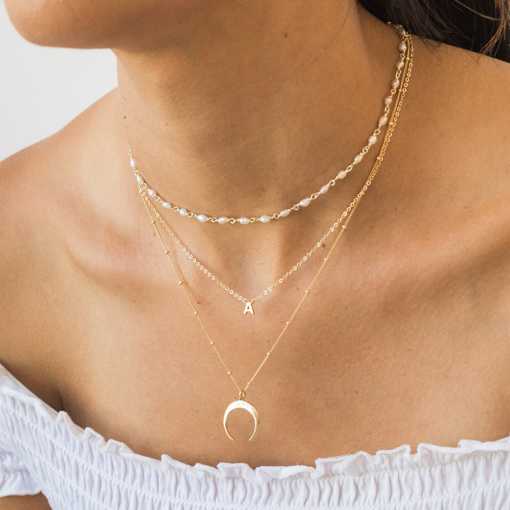 Small Initial Necklace
