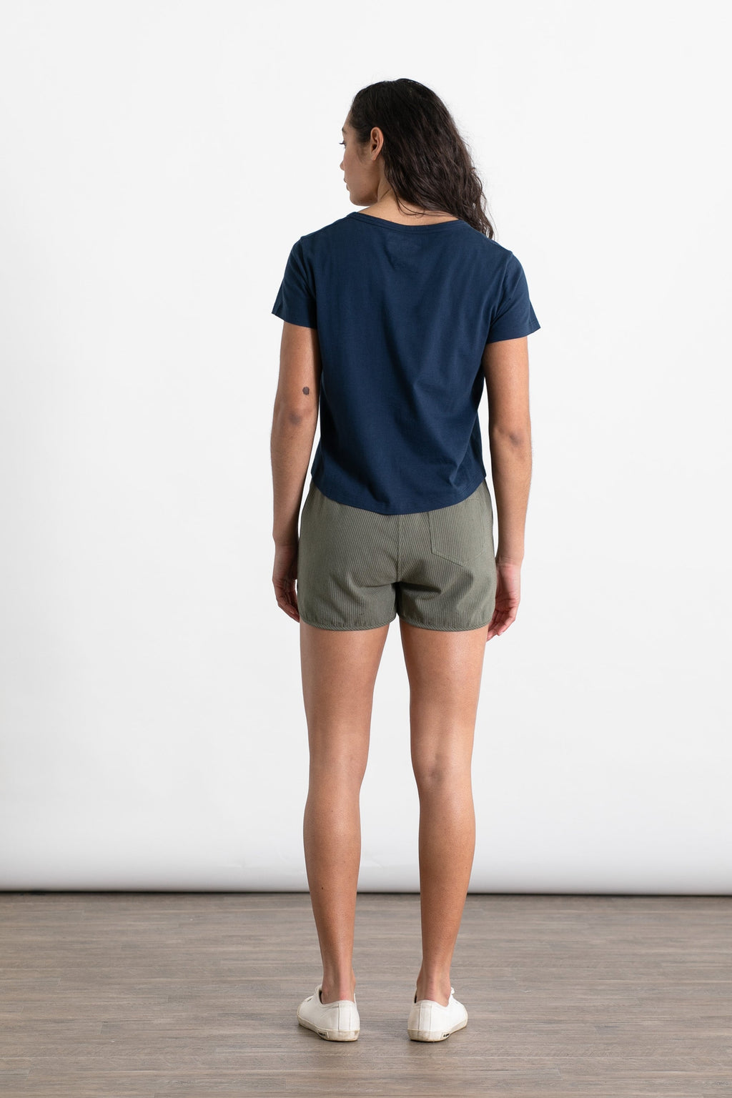 Luca Track Shorts / Olive with Stripes