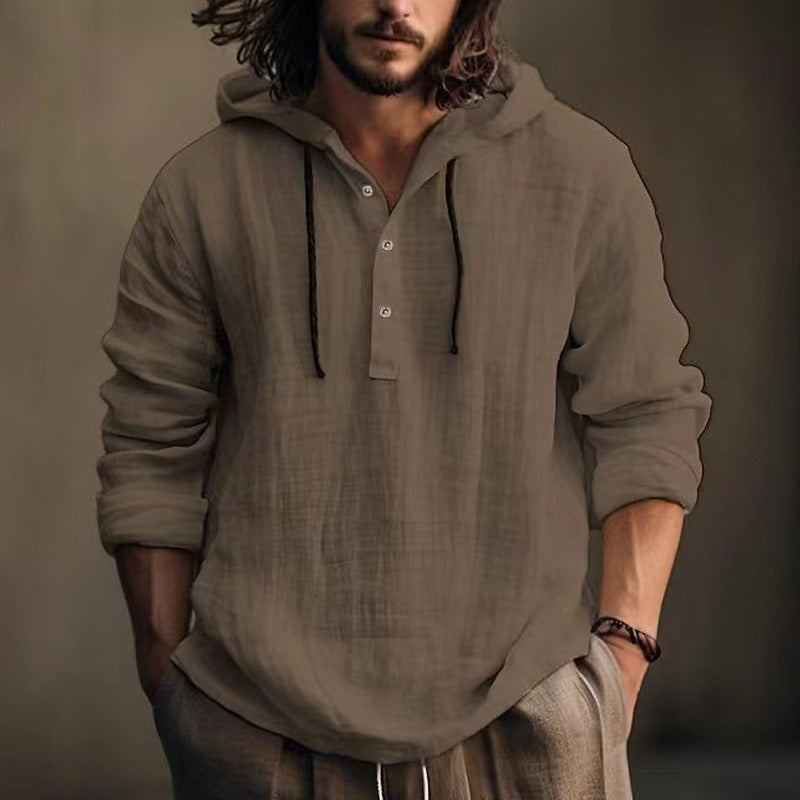 Bradley Elegant Long Sleeve Shirt with Hood