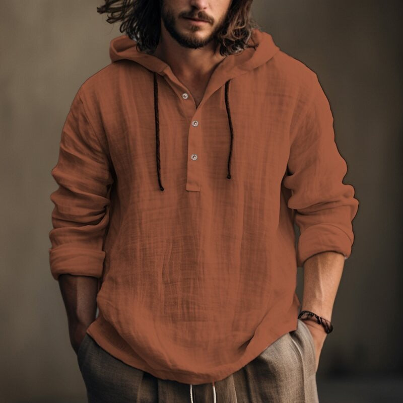 Bradley | Elegant Long Sleeve Shirt with Hood