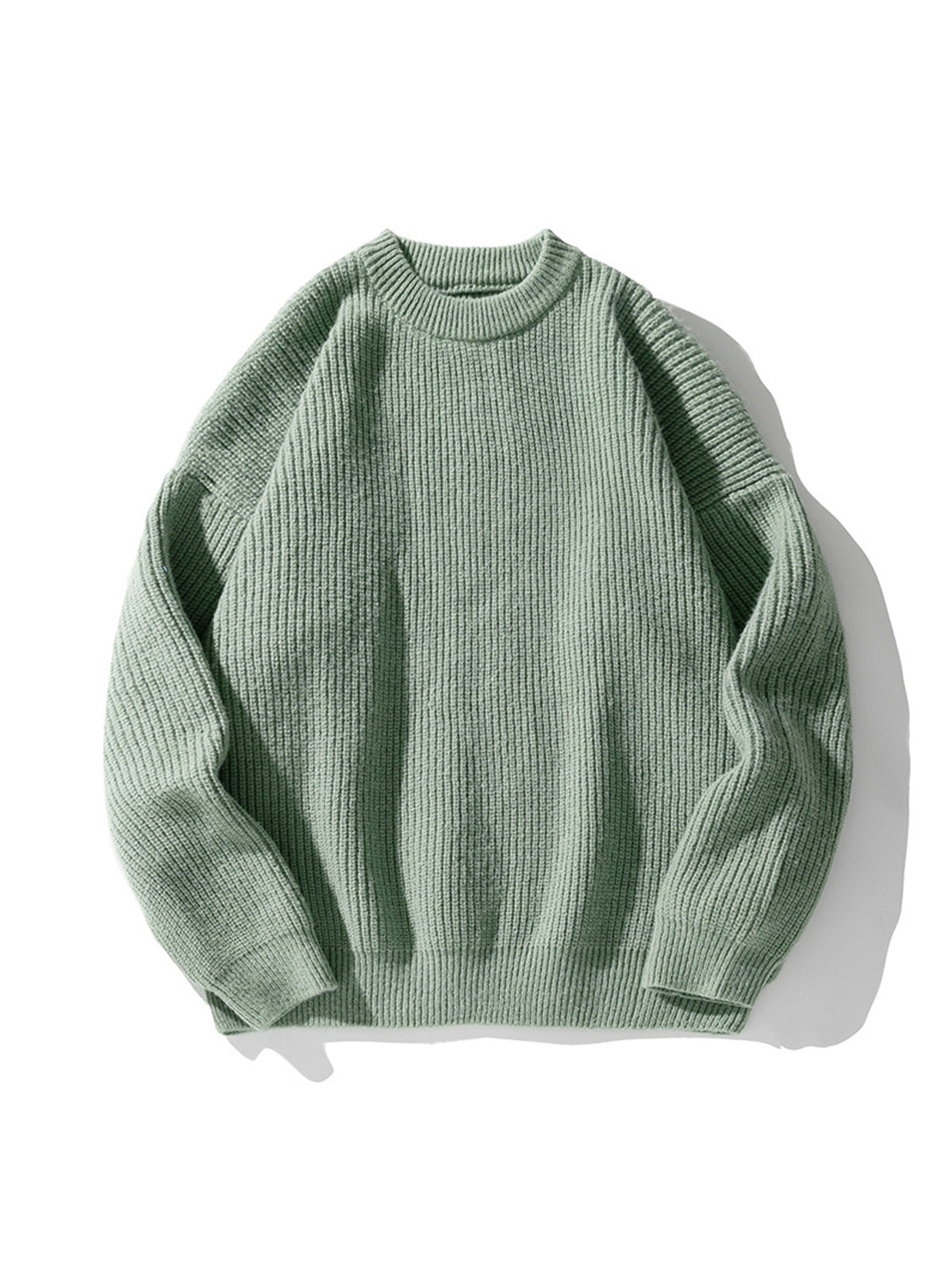 Oliener | Men's Casual Round Neck Solid Color Comfortable Knitted Sweater