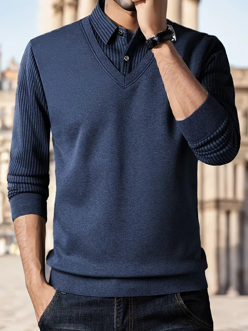 Leroy - Casual Sweater with Long Sleeves in Knit