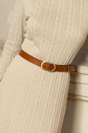 Adeline Cowhide Leather Belt