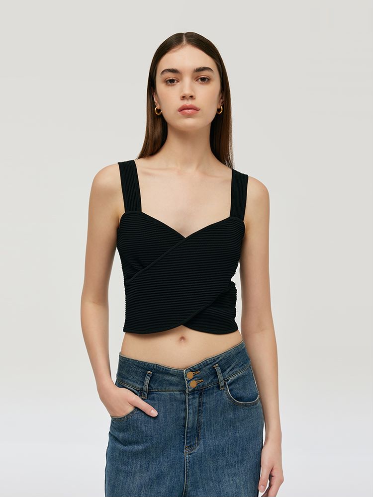 Women's Crocheted Crossover Top