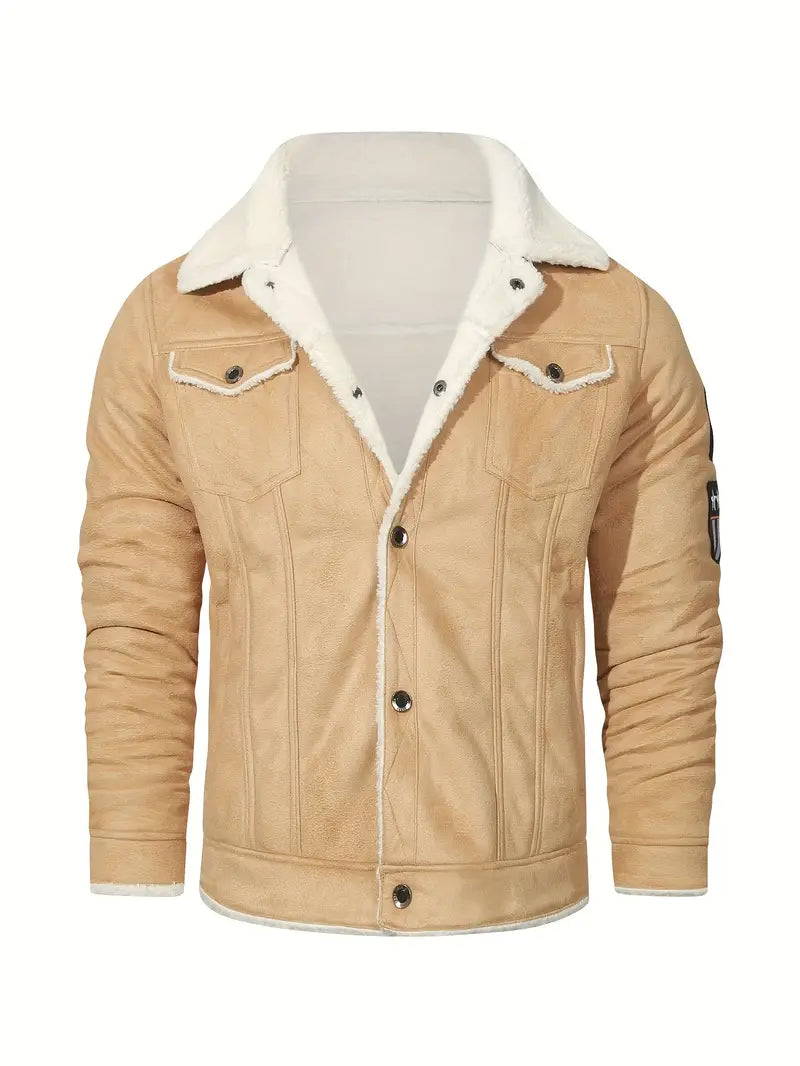 Frederik – Casual Polyester Jacket with Faux Fur Lining