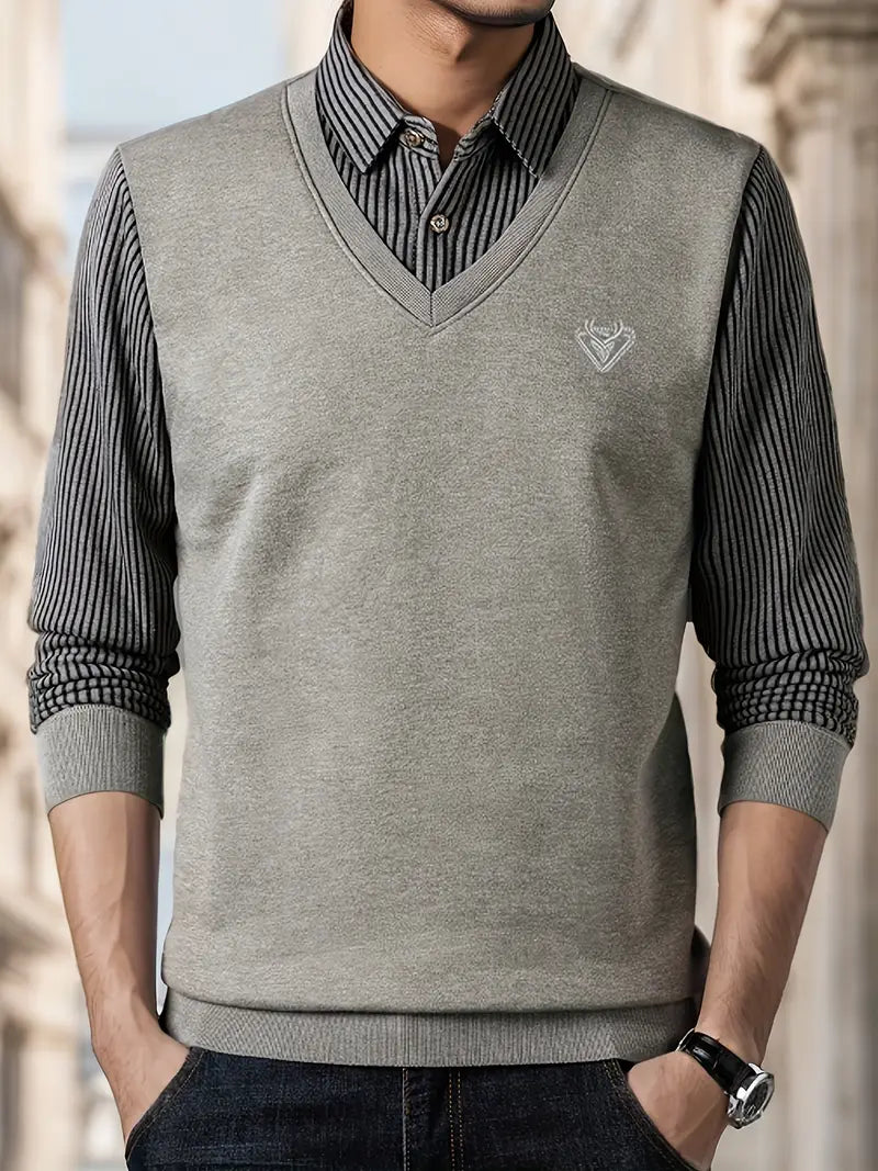 Leroy - Casual Sweater with Long Sleeves in Knit