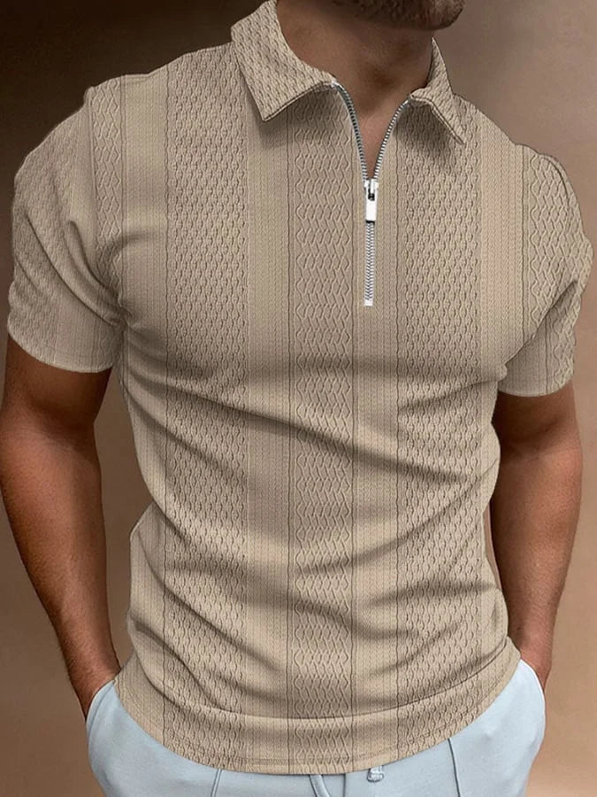 Rocco | Casual Revers Knit-Jacquard Polo