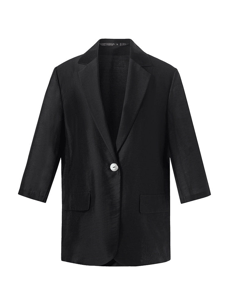 Women's Tencel Jacket with One Button