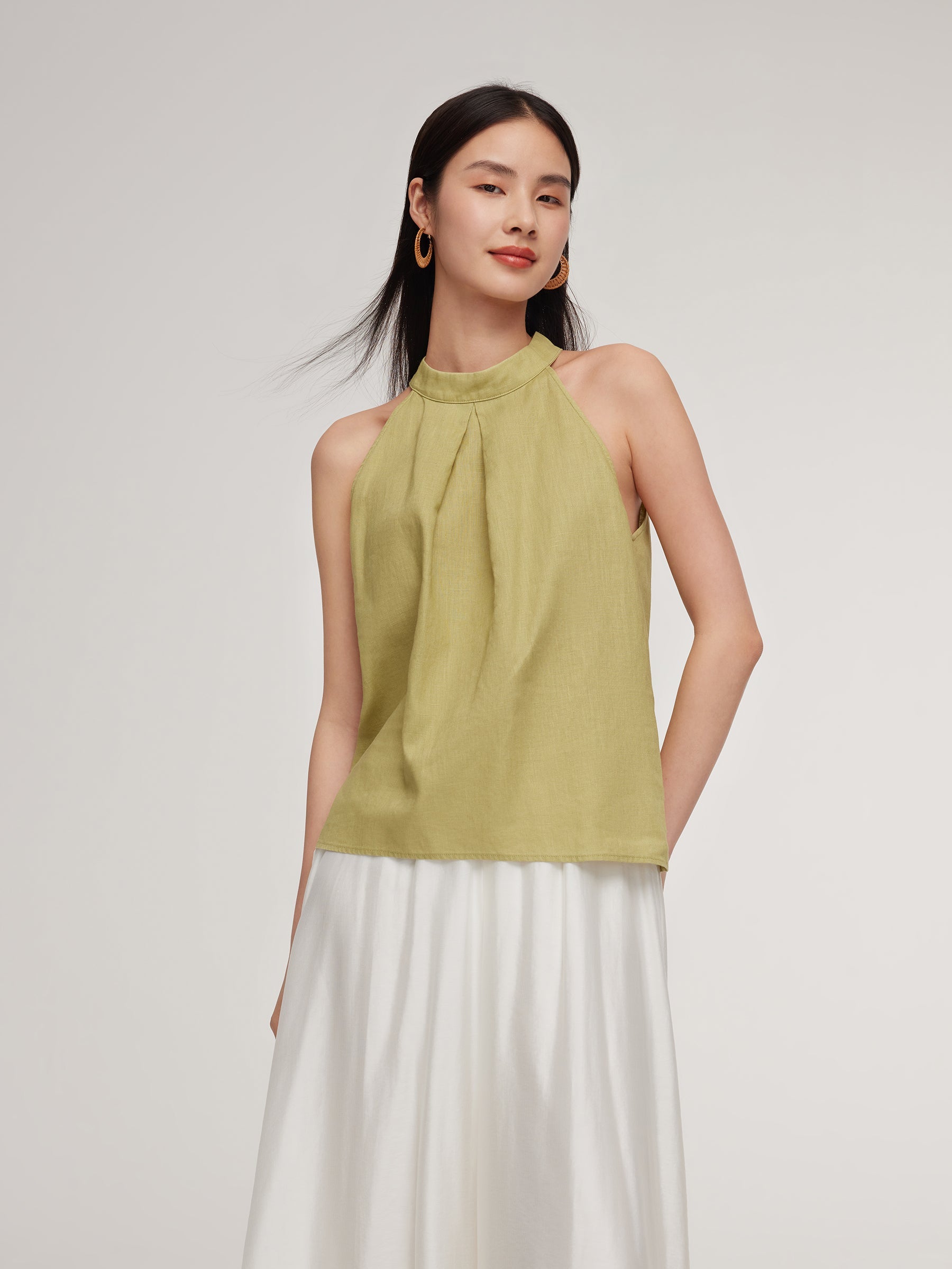 100% Linen Women's Halter Top