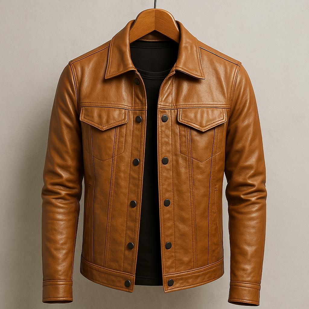 Lulzim | Casual Slim Fit Leather Jacket