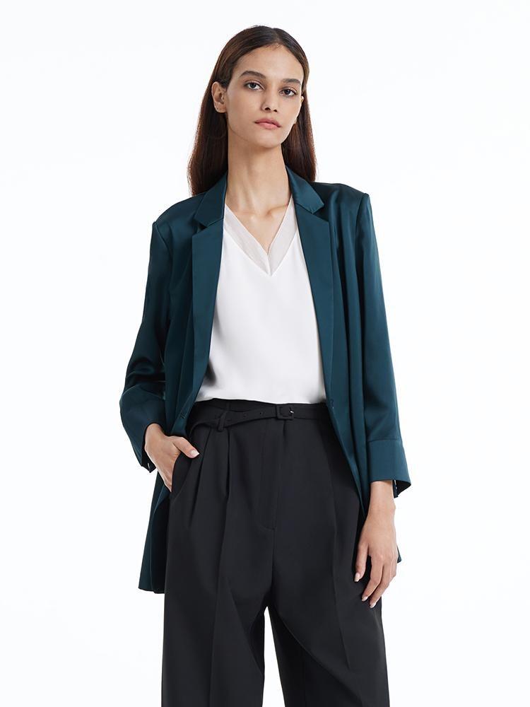 Women's Triacetate Jacket with One Button