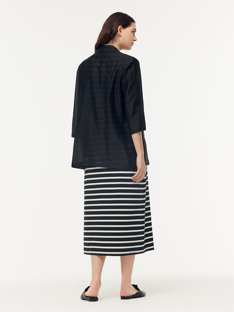 Women's Tencel Jacket with One Button
