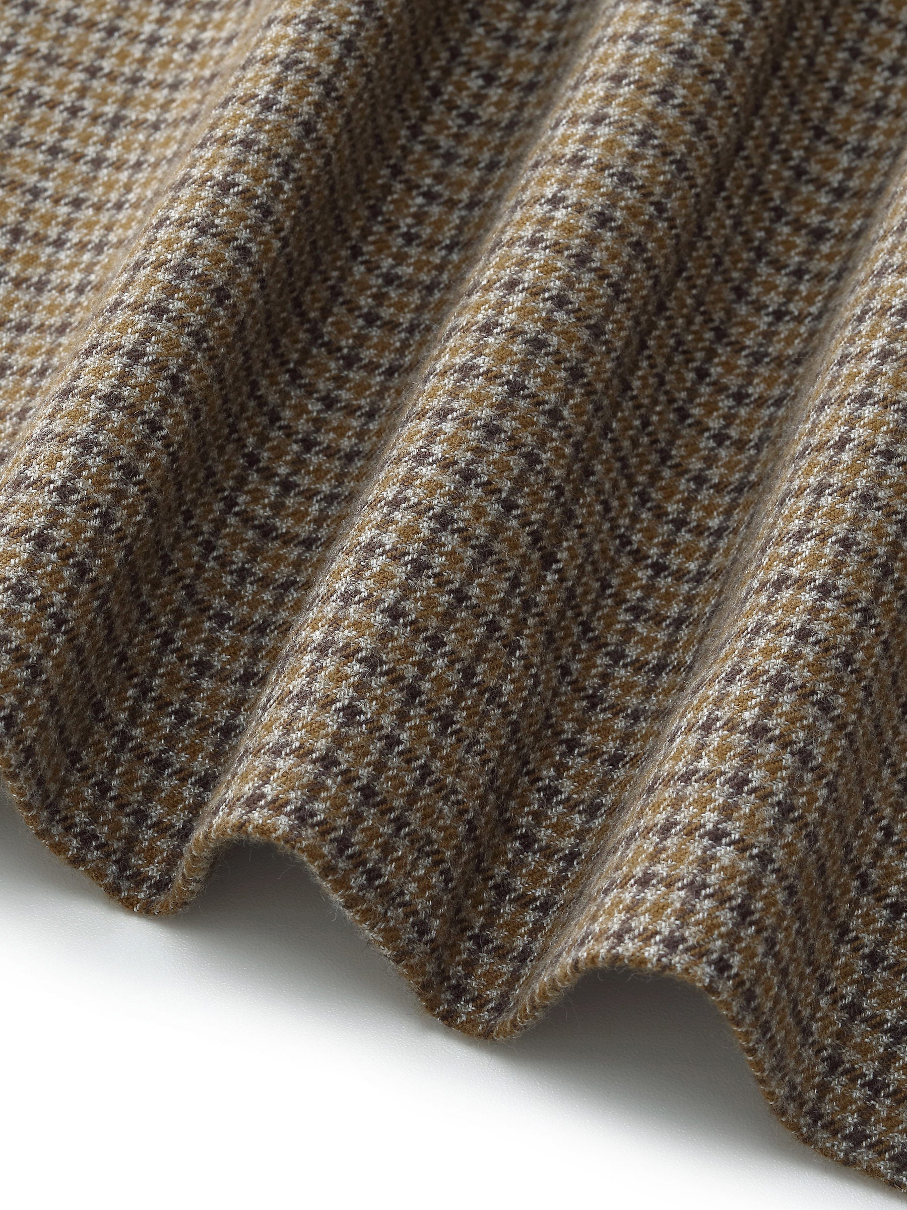 Women's Jacket with Check Pattern and Cut-Out Collar