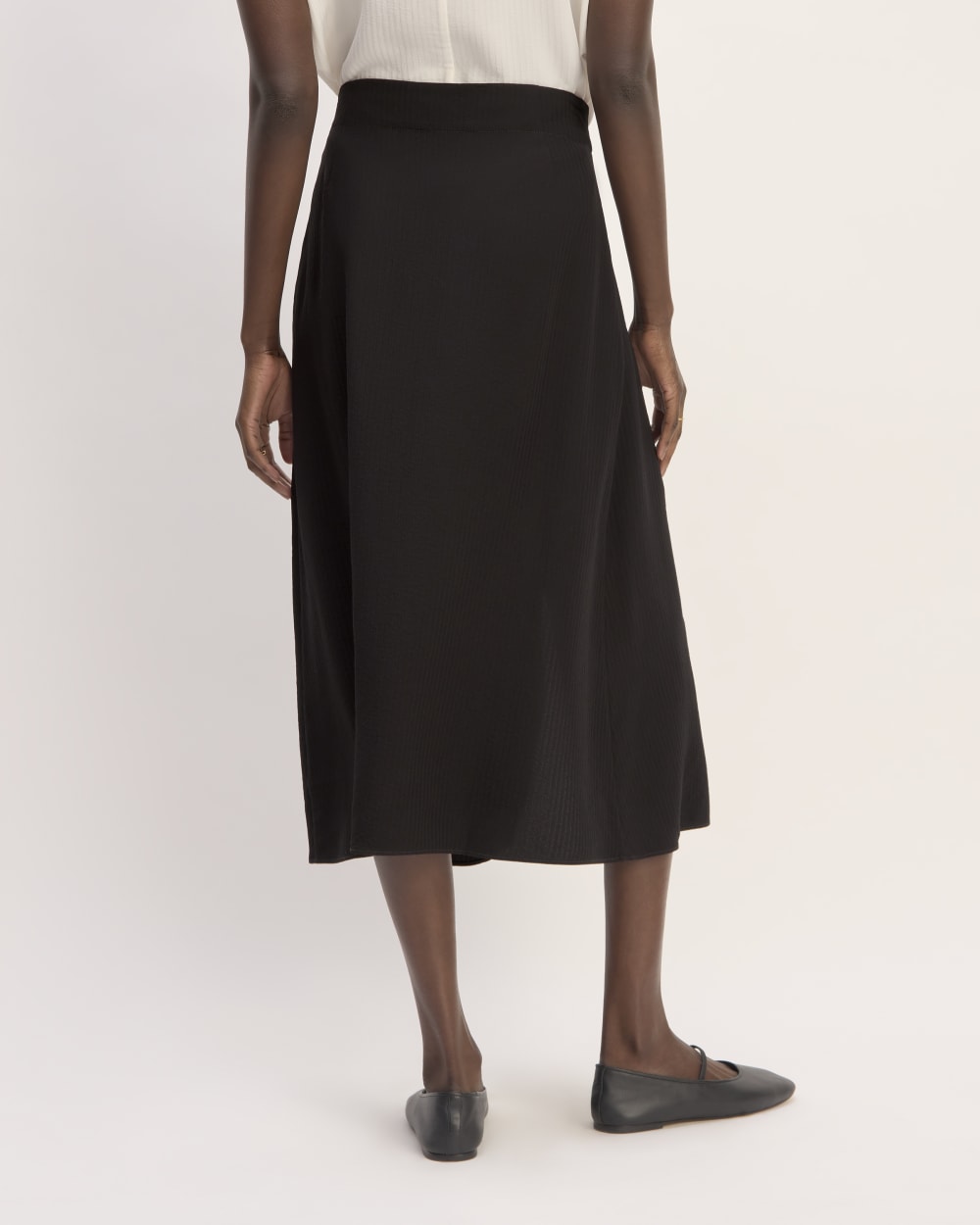 Mini Jacquard Slip Skirt | Black