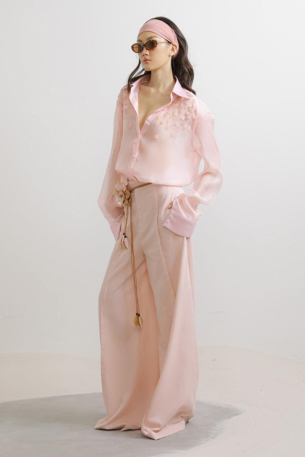 Camellia Floral Chiffon Belt