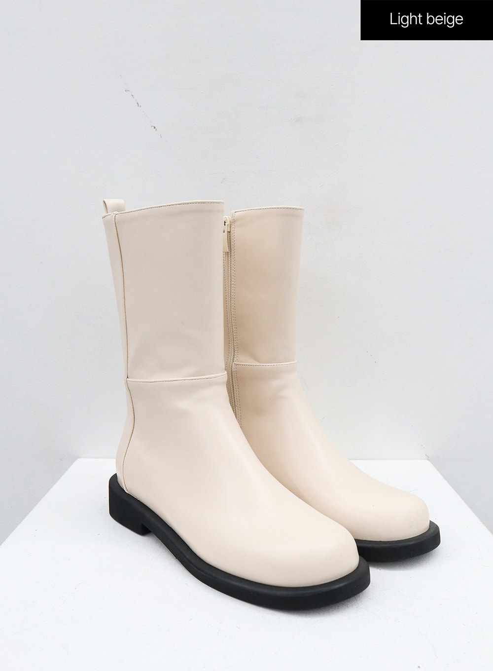 Mid-Calf Side Zipper Boots OJ300
