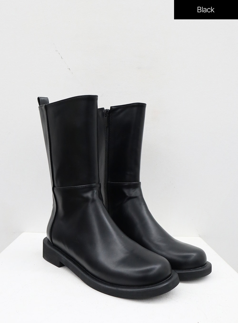 Mid-Calf Side Zipper Boots OJ300