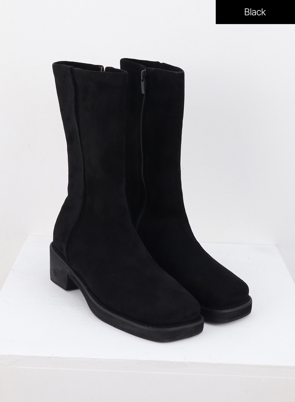 Faux Leather Boots with Side Zipper OS302
