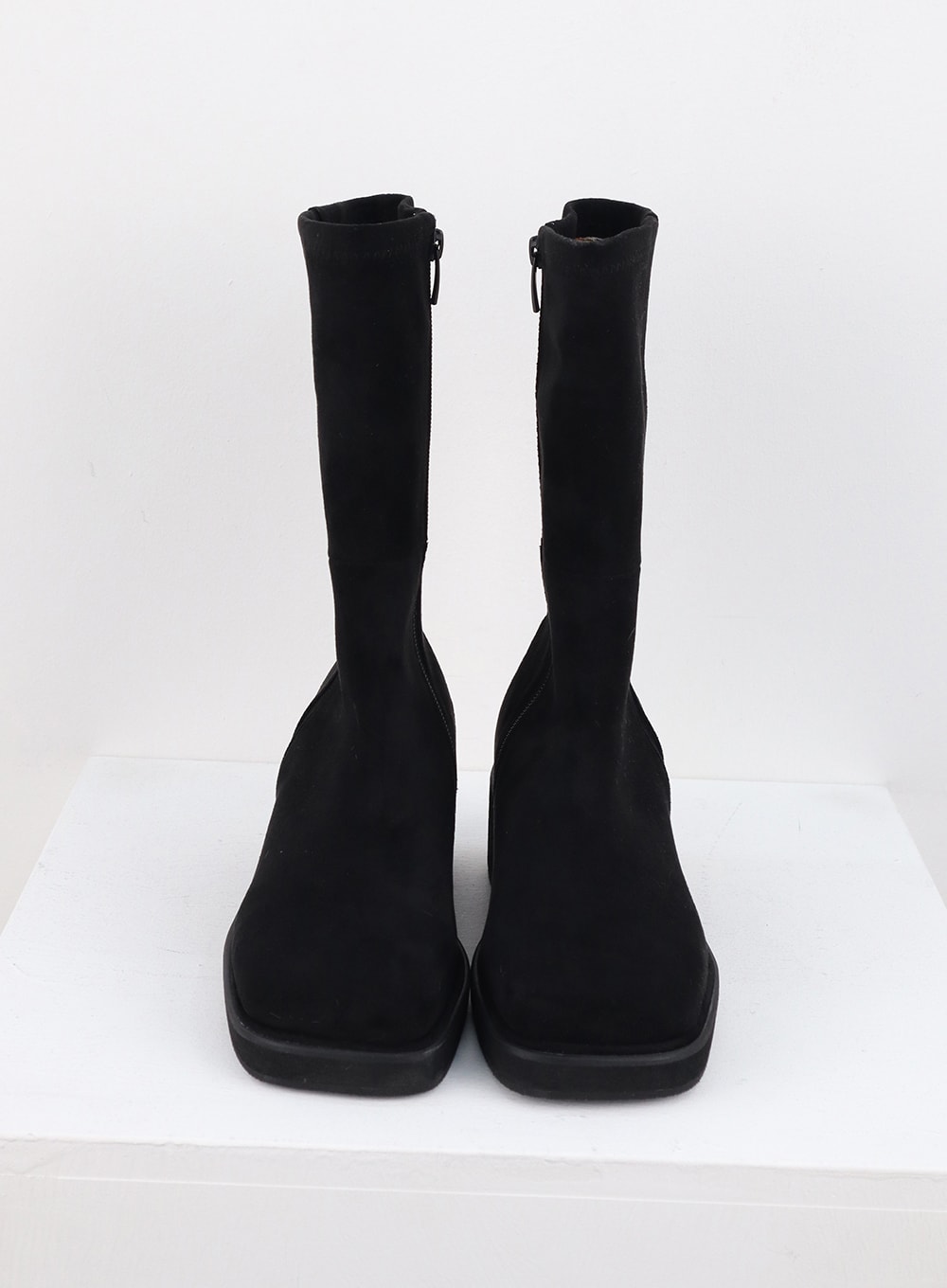 Faux Leather Boots with Side Zipper OS302