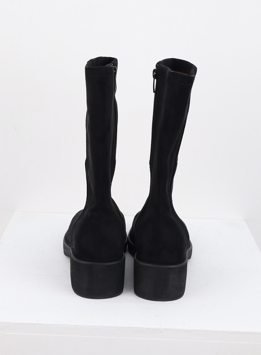 Faux Leather Boots with Side Zipper OS302