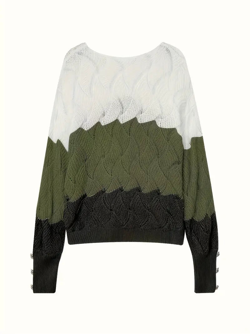 Renilda | Elegant Knit Sweater with V-Neck