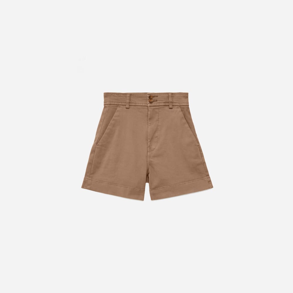 Twill Way-High® Shorts | Ash Brown