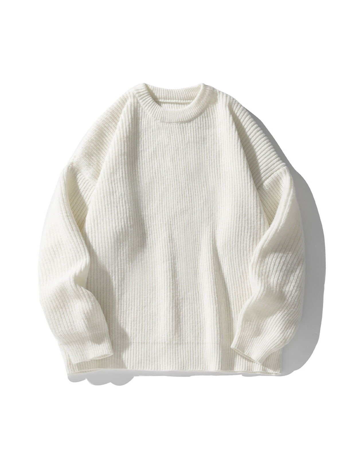 Oliener | Men's Casual Round Neck Solid Color Comfortable Knitted Sweater