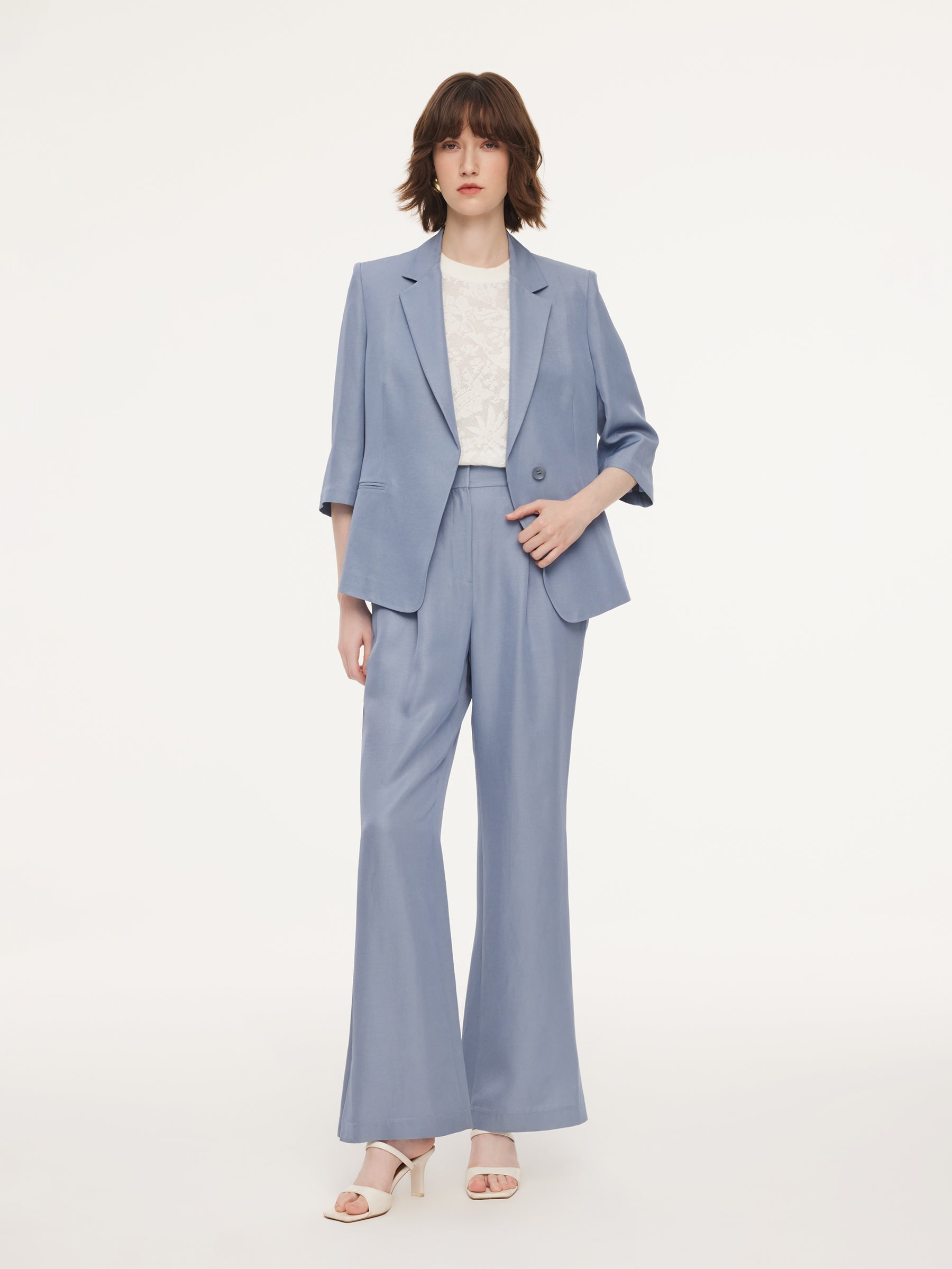 Women's Jacket Made from a Blend of Acetate, Tencel, and Linen