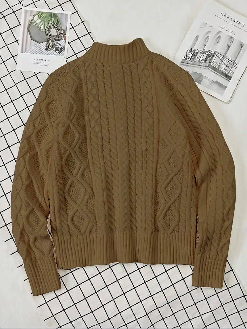 Rabada | Pullover with Half Zipper and Stand-Up Collar