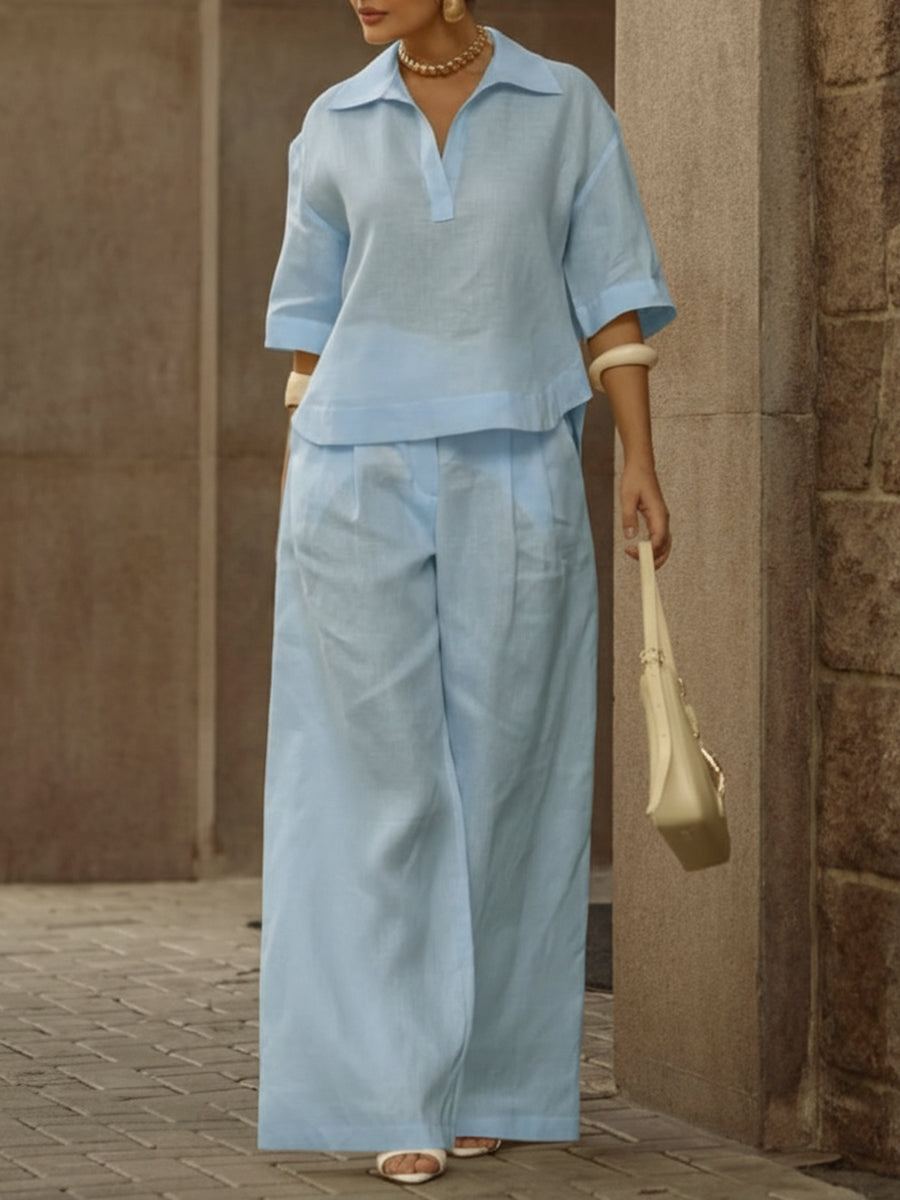 Soraya | Leisure Two-Piece Set with Shirt and Pants