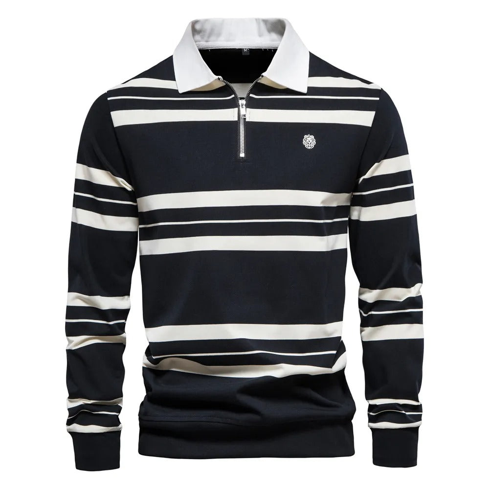Finesso Men's Long Sleeve Polo Shirt
