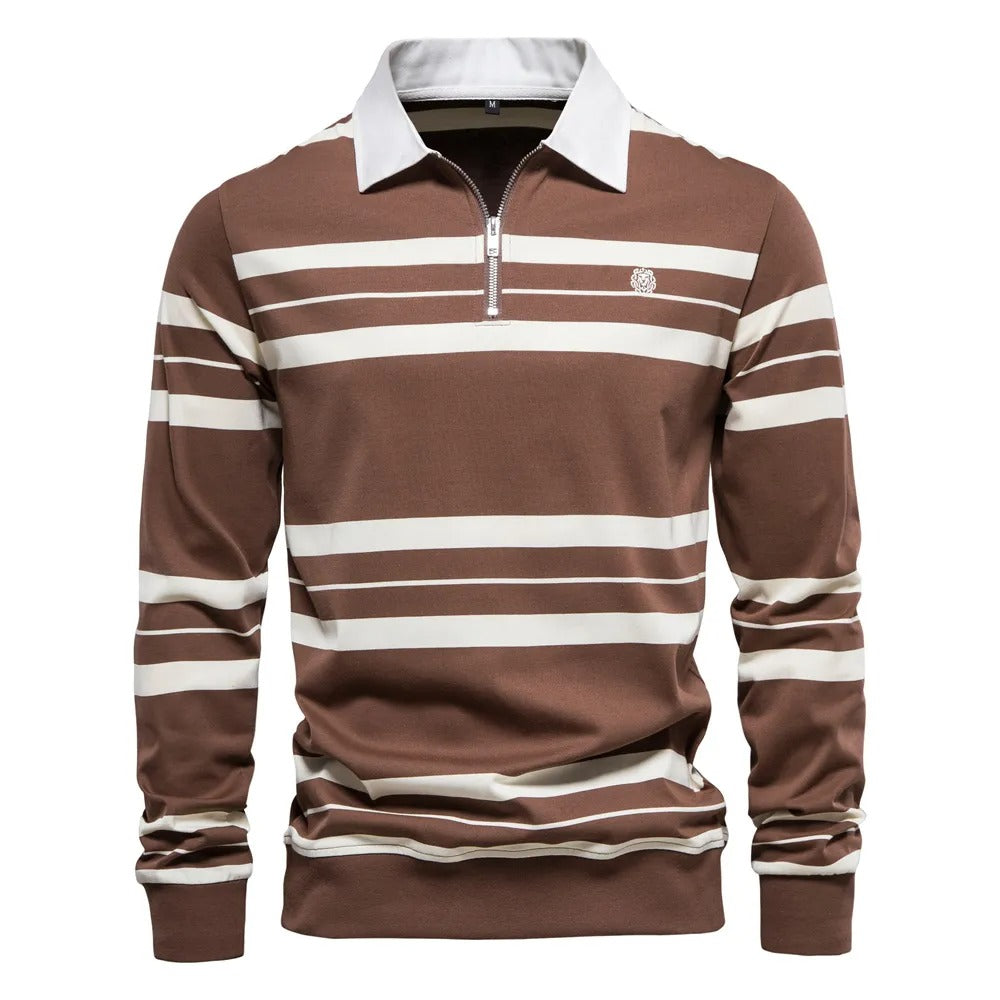 Finesso Men's Long Sleeve Polo Shirt