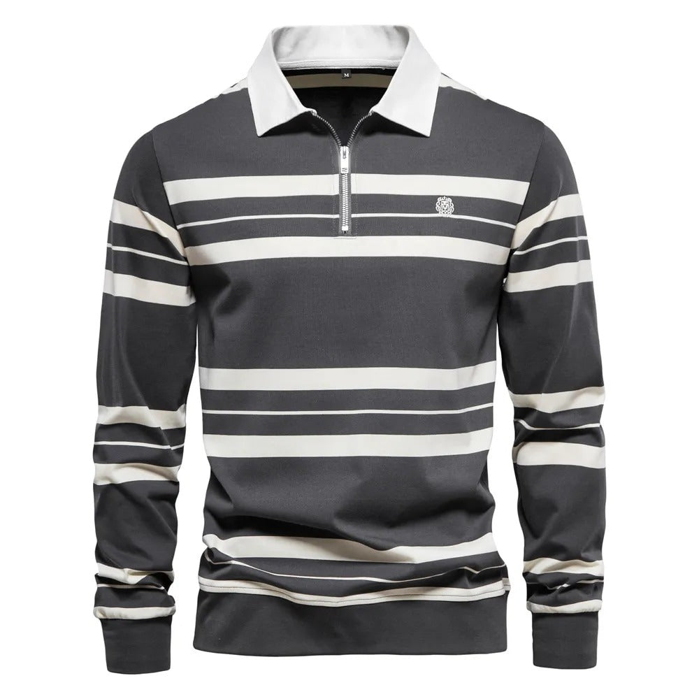 Finesso Men's Long Sleeve Polo Shirt