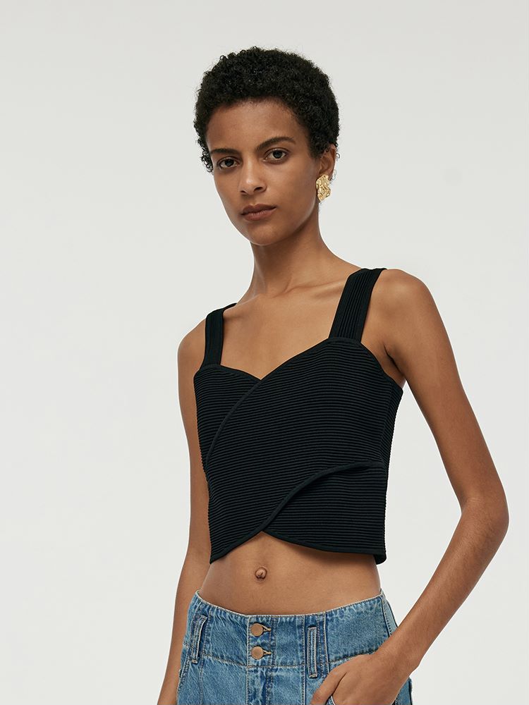 Women's Crocheted Crossover Top