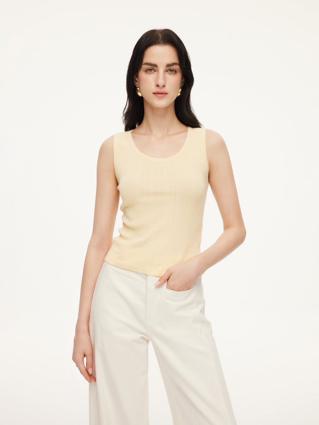 Women's Cotton Top with Mulberry Silk