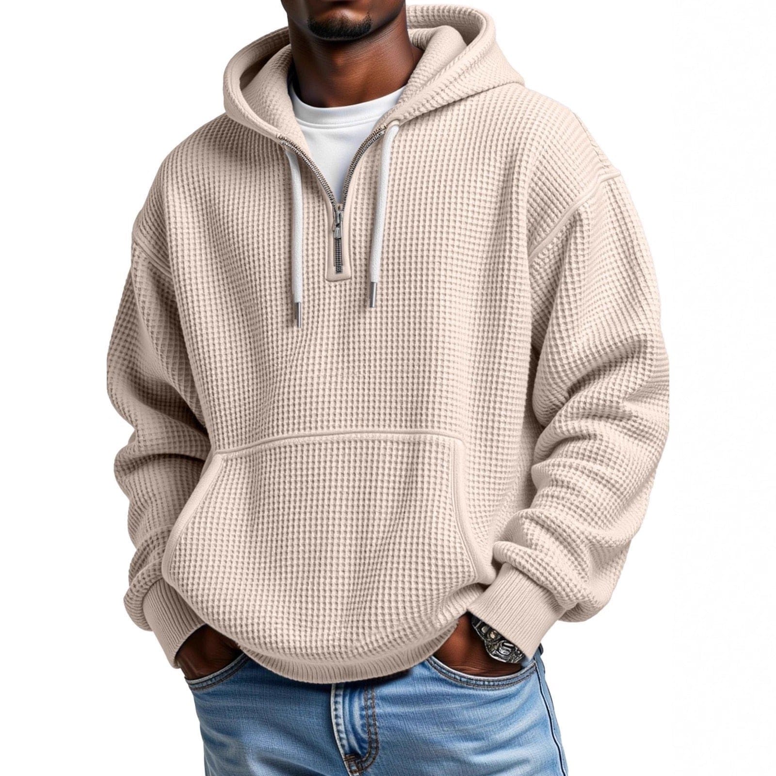 André | Waffle Quarter-Zip Hoodie