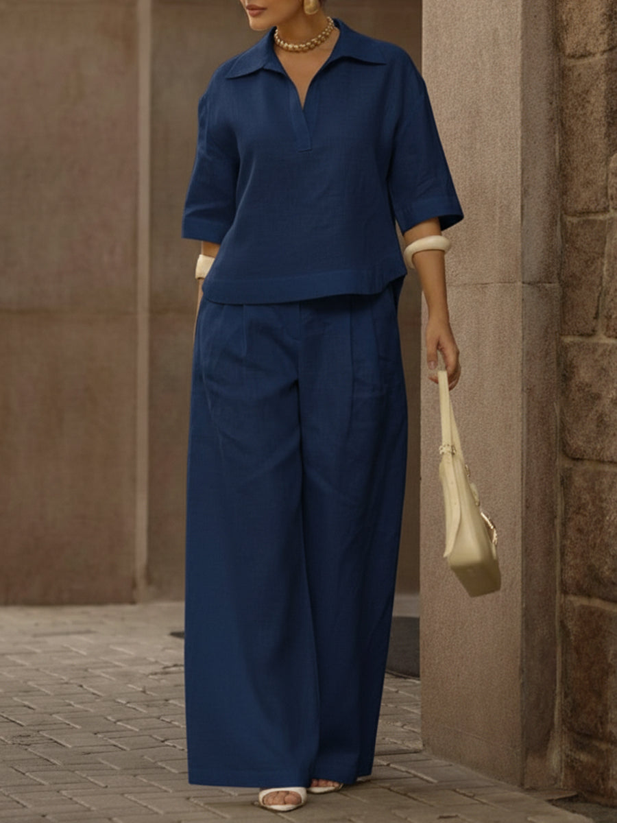 Soraya | Leisure Two-Piece Set with Shirt and Pants