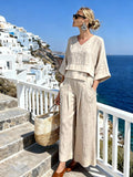 Elvira | Two-Piece Set with Top and Wide Pants