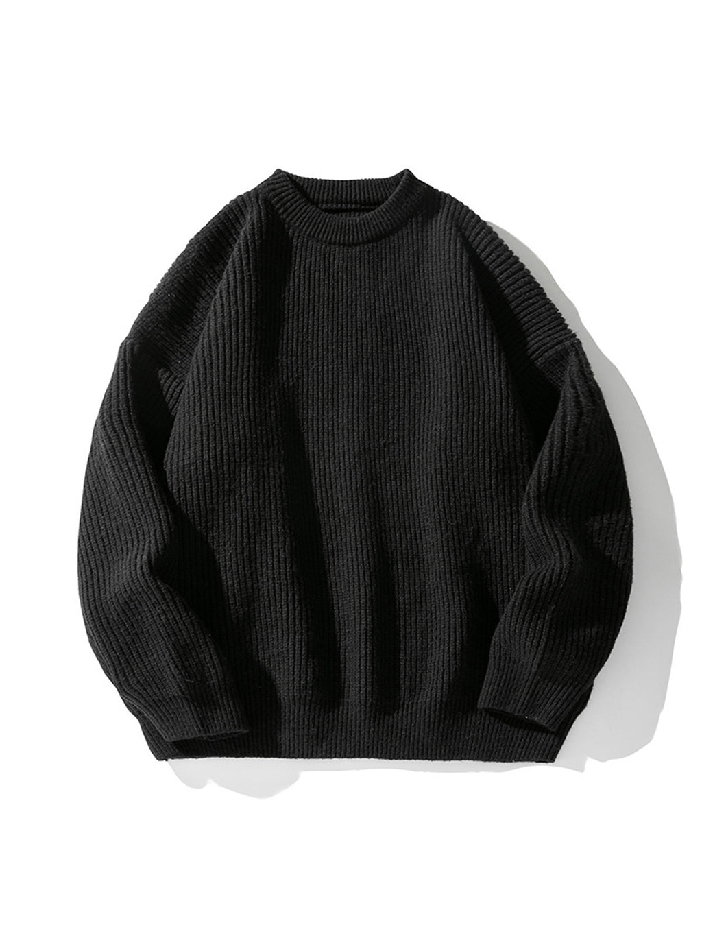 Oliener | Men's Casual Round Neck Solid Color Comfortable Knitted Sweater