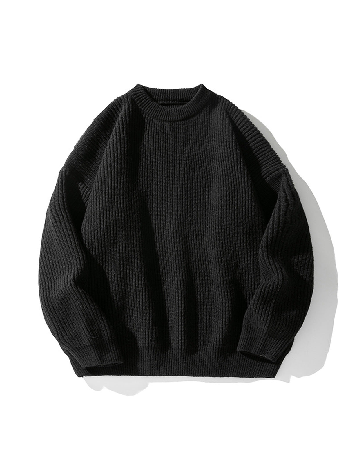 Oliener | Men's Casual Round Neck Solid Color Comfortable Knitted Sweater