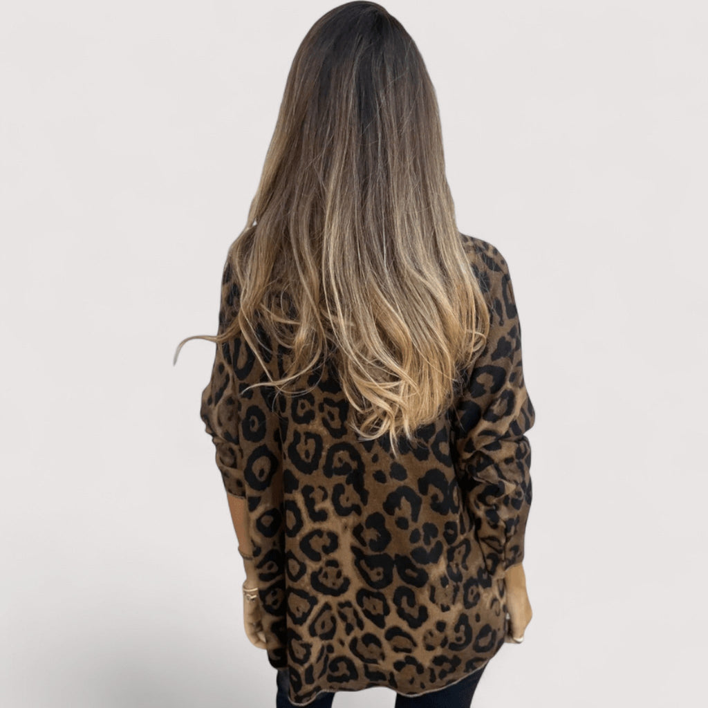 Zlata™ | Lightweight Women's Top with Leopard Print