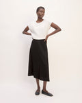 Mini Jacquard Slip Skirt | Black