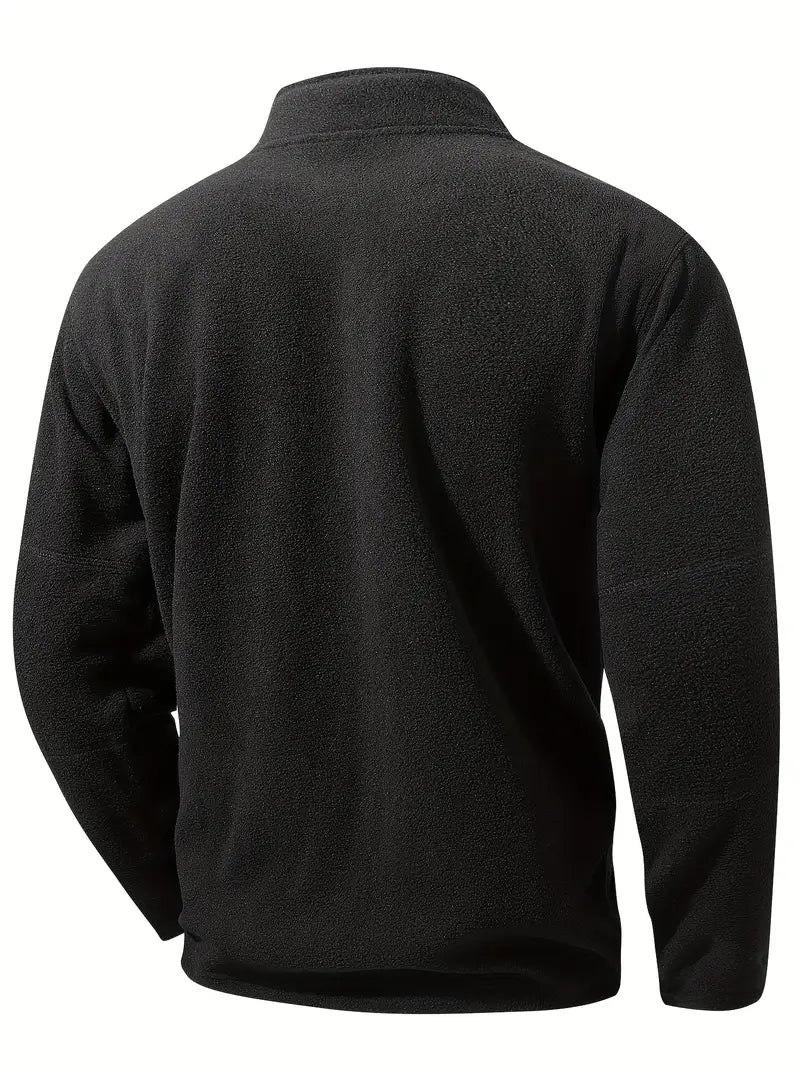 Men's Sweat Jacket – Half Zip, Stand Collar & Comfortable