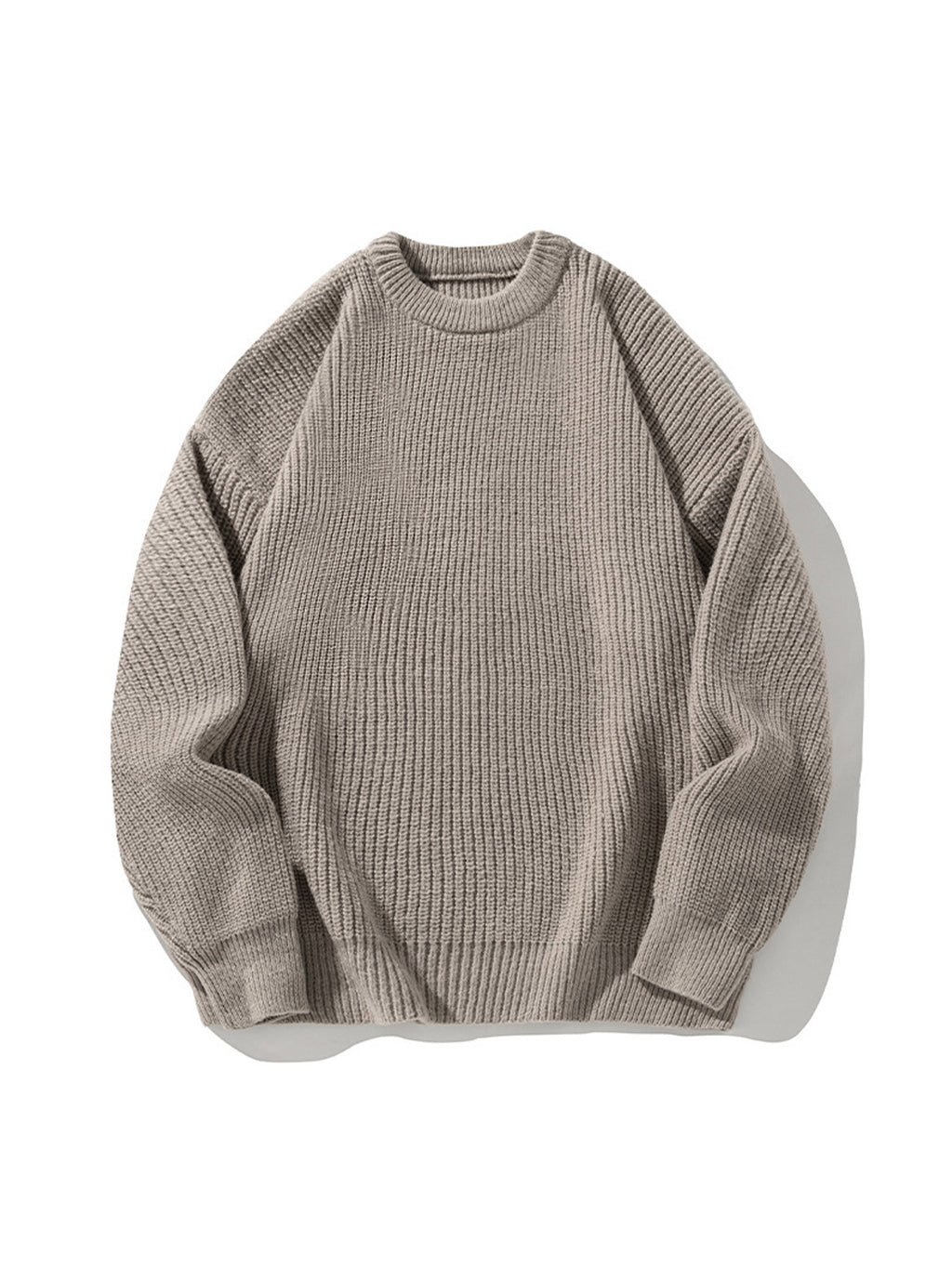 Oliener | Men's Casual Round Neck Solid Color Comfortable Knitted Sweater