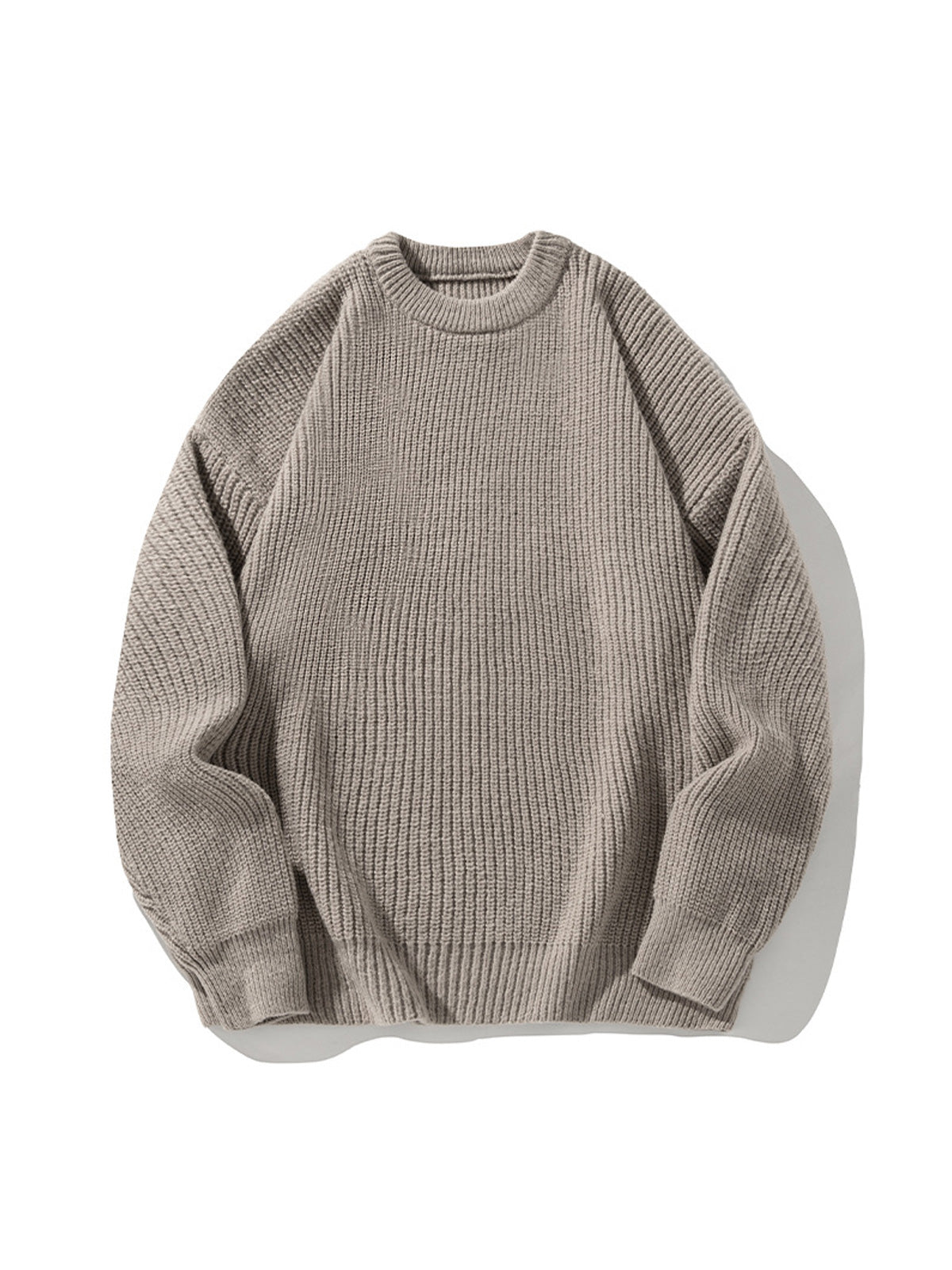 Oliener | Men's Casual Round Neck Solid Color Comfortable Knitted Sweater